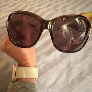 Gucci Women's Dark Brown Sunglasses